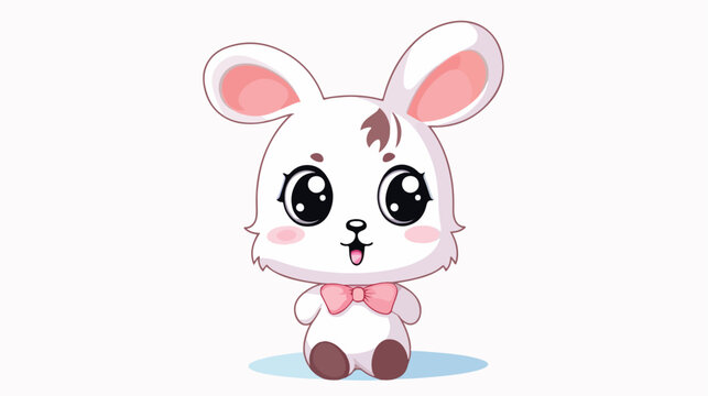 Bunny Doll With Question Mark Vector.