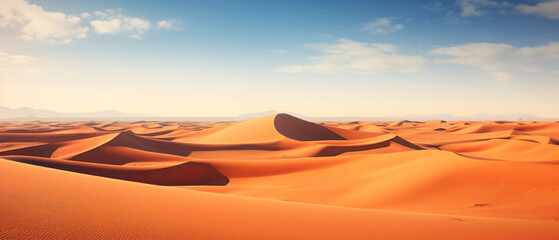 Beautiful sand dunes in the Sahara desert. 