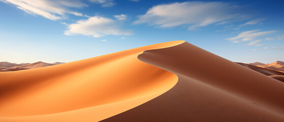Beautiful sand dunes in the Sahara desert.  - obrazy, fototapety, plakaty