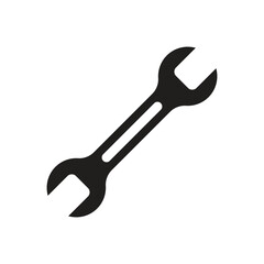 Wrench logo vector flat symbol design