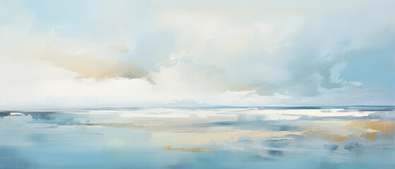 Calming serene ocean abstract ..