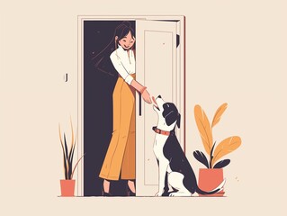 The excited wag of a dog's tail as it greets its owner at the door, an everyday celebration of unconditional love