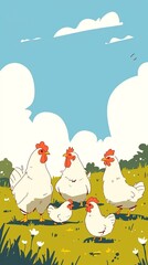 The contented clucking of chickens as they peck around a sunny yard, the soundtrack of a lazy afternoon