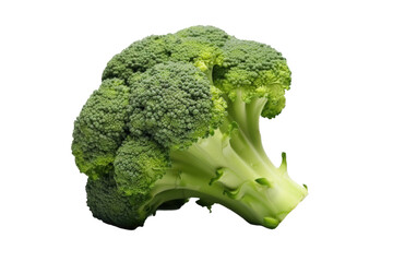 Fresh Broccoli on White Background. on a White or Clear Surface PNG Transparent Background.