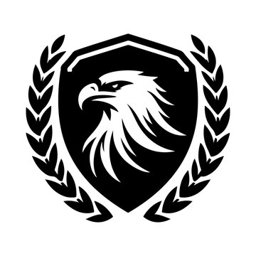 Eagle shield. Heraldic vector design element. Retro style label, heraldry logo.