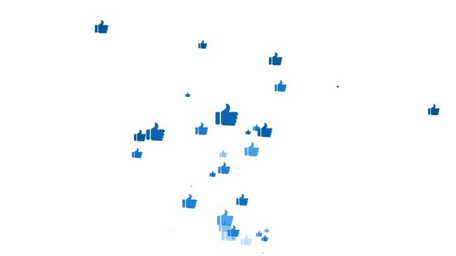Thumbs Up, Like Animated Emoji. Social Media Facebook New Style Live React Emotion Icon