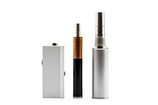 Electronic Device Containing Cigarette. on a White or Clear Surface PNG Transparent Background.