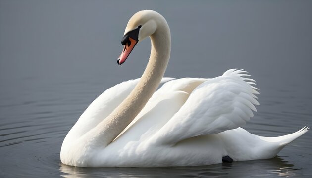 A Swan With Its Neck Gracefully Curved A Picture