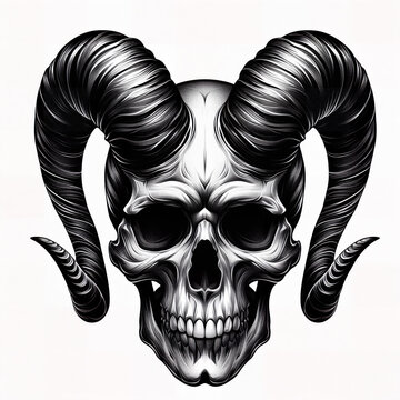 skull with horns