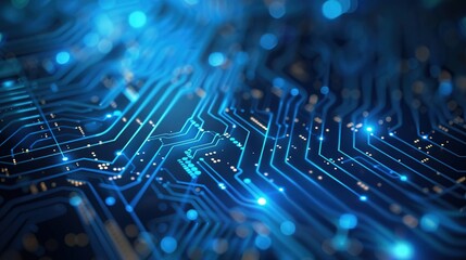 Circuit technology with hi-tech digital data connection system. Futuristic technology design element concept