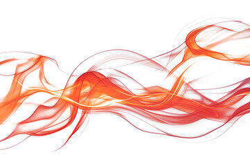 Bright and dynamic flames burning on a transparent background