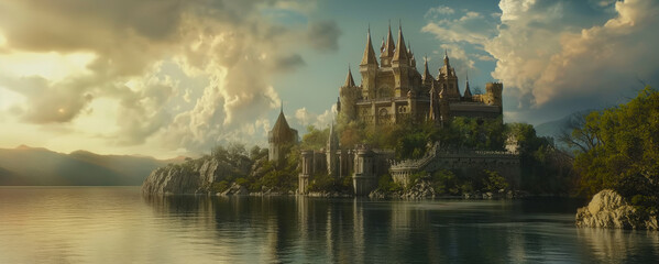 Naklejka premium Fantasy castle