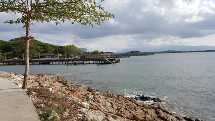 Fototapeta na wymiar View of the harbour at Ko Proet, Chanthaburi