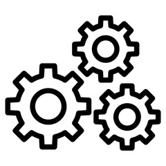 gear icon, cog wheel, engine circle,	
