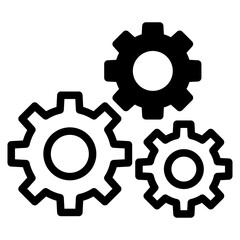 gear icon, cog wheel, engine circle,	
