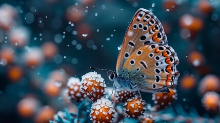 abstract nature spring Background spring flower and butterfly created by ai