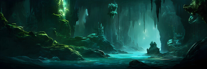 Enthralling Expedition: Cavern of Secrets Beneath the Emerald River Drops, Awaiting Daring Adventurers