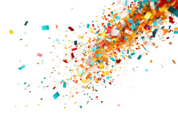Piles of Confetti Sprinkles on a White Background. on a White or Clear Surface PNG Transparent Background.