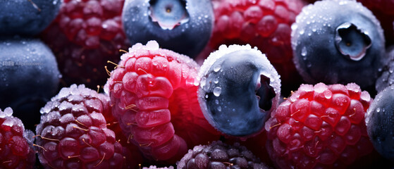 Frozen fruits blueberries blackberry raspberry red ..