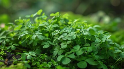 Obraz premium fresh mint leaves. Mint is a popular herb used in cooking and herbal remedies.