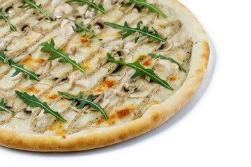 pizza with mushrooms isolate, Pizza Truffle julienne 2