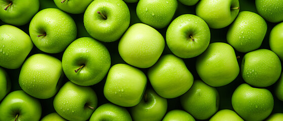 Green apple Raw fruit and vegetable backgrounds 