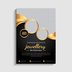 Gold Jewelry Shop Flyer Template