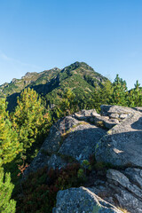 Otrhance mountain ridge from Nizny Ostredok hill in Western Tatras mountains in Slovakia