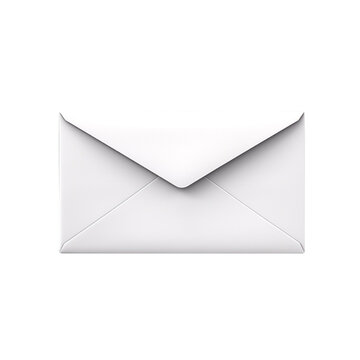 A realistic image of a white envelope, featuring a clean and simple design with a subtle shadow effect, perfect for depicting correspondence and postal communication.