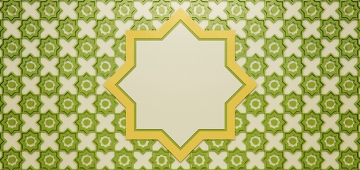 Islamic themed 8 square frame design
