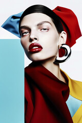 Contemporary art collage, modern design. Fashion style. - 759605305
