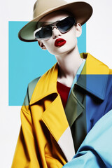 Contemporary art collage, modern design. Fashion style. - 759605311