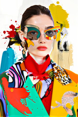 Contemporary art collage, modern design. Fashion style. - 759605357