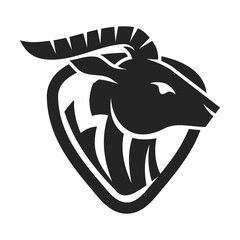 Gazelle Logo template Isolated. Brand Identity. Icon Abstract Vector graphic