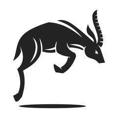 Gazelle Logo template Isolated. Brand Identity. Icon Abstract Vector graphic