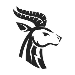 Gazelle Logo template Isolated. Brand Identity. Icon Abstract Vector graphic