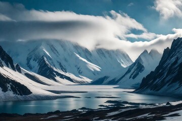 Fototapeta na wymiar glacier and mountains