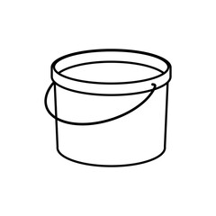 Bucket icon vector. Cleaning illustration sign. Basket symbol or logo.