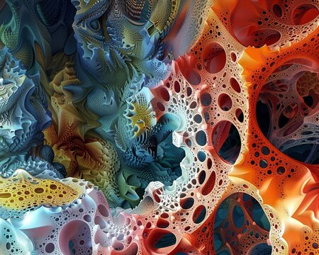 Generate an abstract composition representing the concept of clinomania and ectogenesis