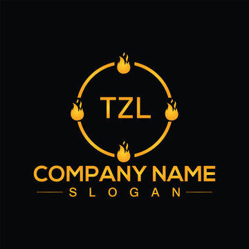 Initial monogram TZL letter logo design template