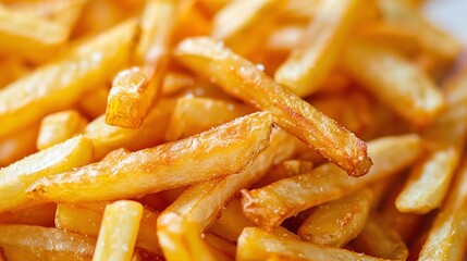 Fast food french fries close up