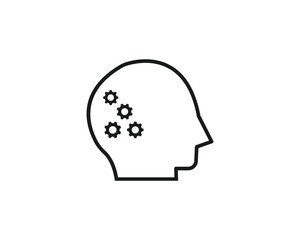 Thinking process icon vector symbol design illustration