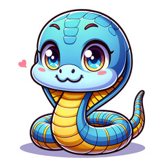 Fototapeta premium Cartoon Cobra art