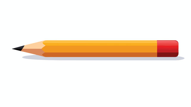 Pencil vector icon flat vector isolated on white ba