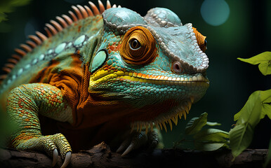 Fototapeta premium iguana on a branch
