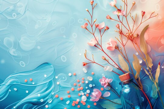 abstract background for World Homeopathy Awareness Week 
