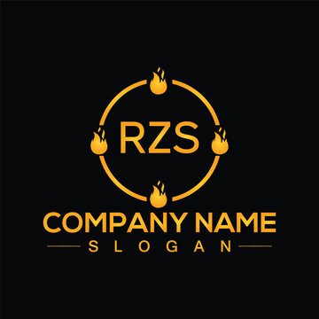 RZS initial letters unique logo design vector template for branding