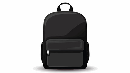 School bag equipment black  sillouette icon flat vector