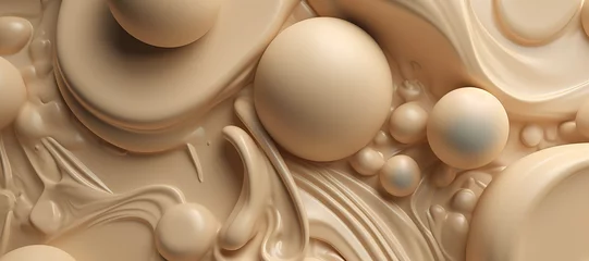 Fotobehang waves of thick creamy liquid, melt 38 © Nindya