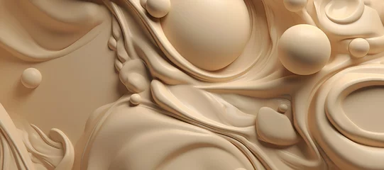 Fotobehang waves of thick creamy liquid, melt 27 © Nindya